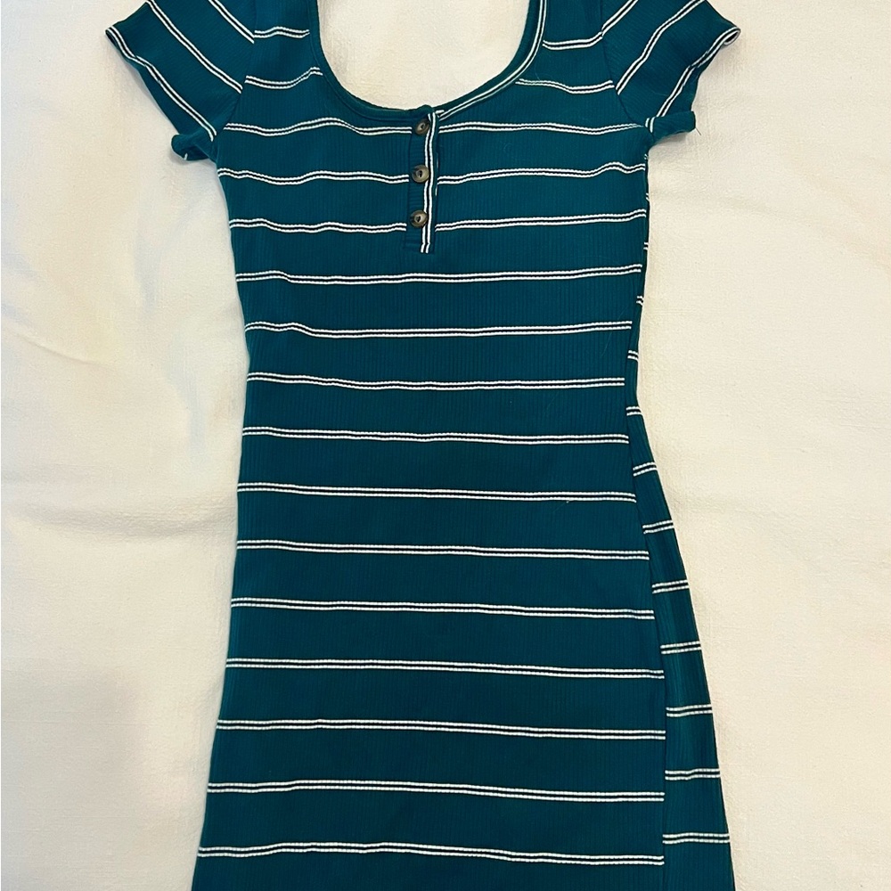 Striped Teal Dress